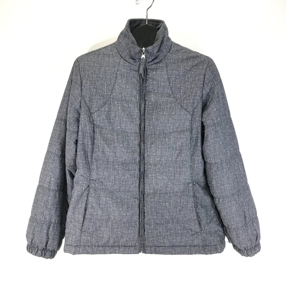 Below Zero by Rothschild Quilted Puffer Jacket Women's Large Gray Winter Outdoor